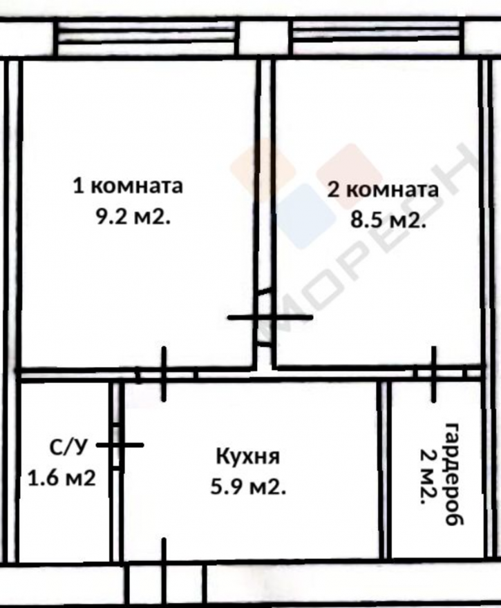 2-комн квартира поселок Лорис, 23