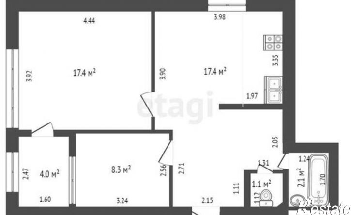 2-комн квартира 2-й проезд, 5,  д. 5