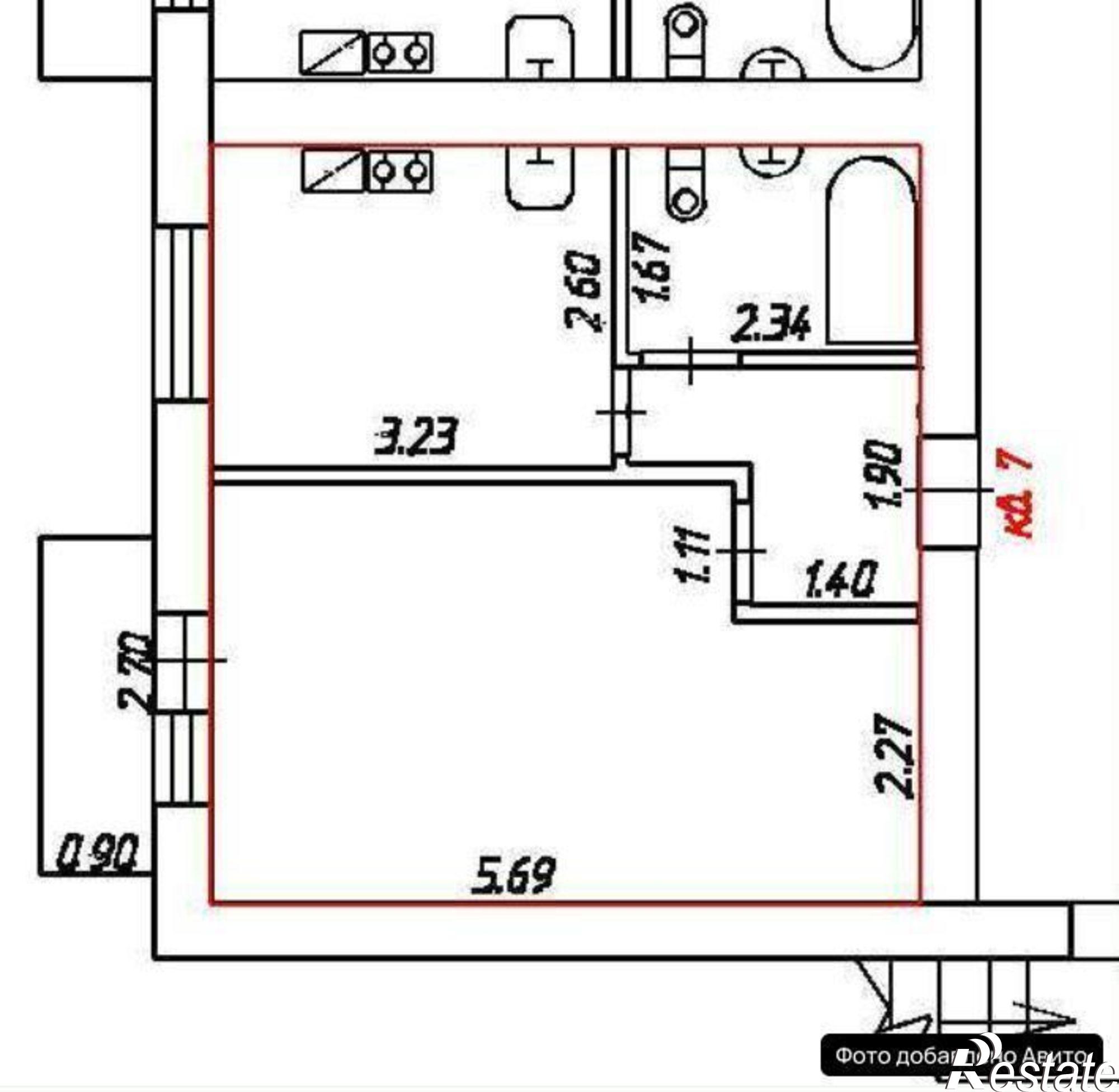 Купить квартиру за 1 300 000 рублей на Таганрогский пер, 7