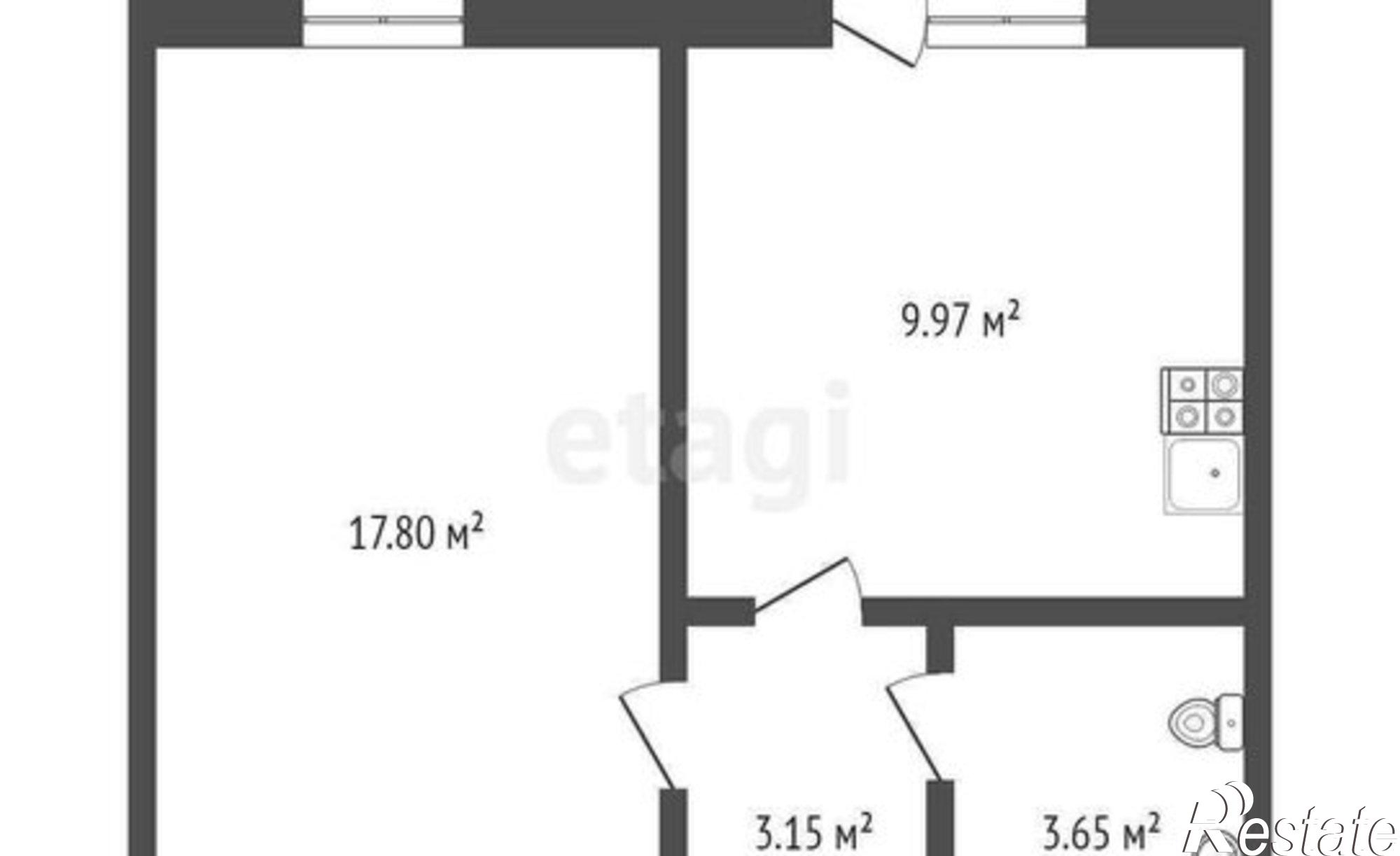 Купить квартиру за 5 900 000 рублей на Анапа, улица Адмирала Пустошкина, 22к3