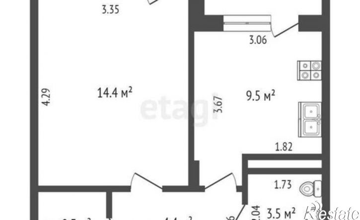 1-комн квартира ул Лукоморья, 6,  д. 6