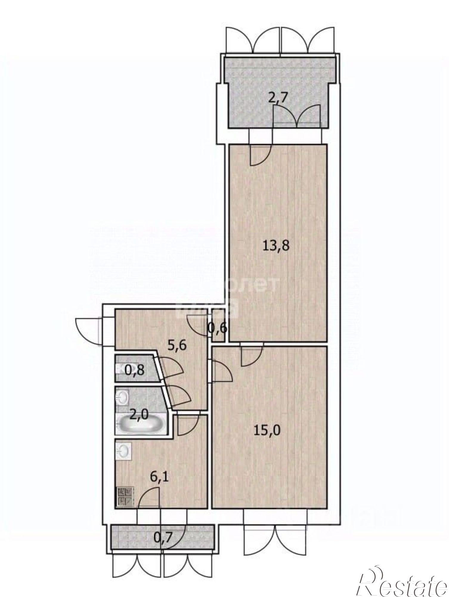 Купить квартиру за 4 950 000 рублей на Туапсинский район, Тюменский п.