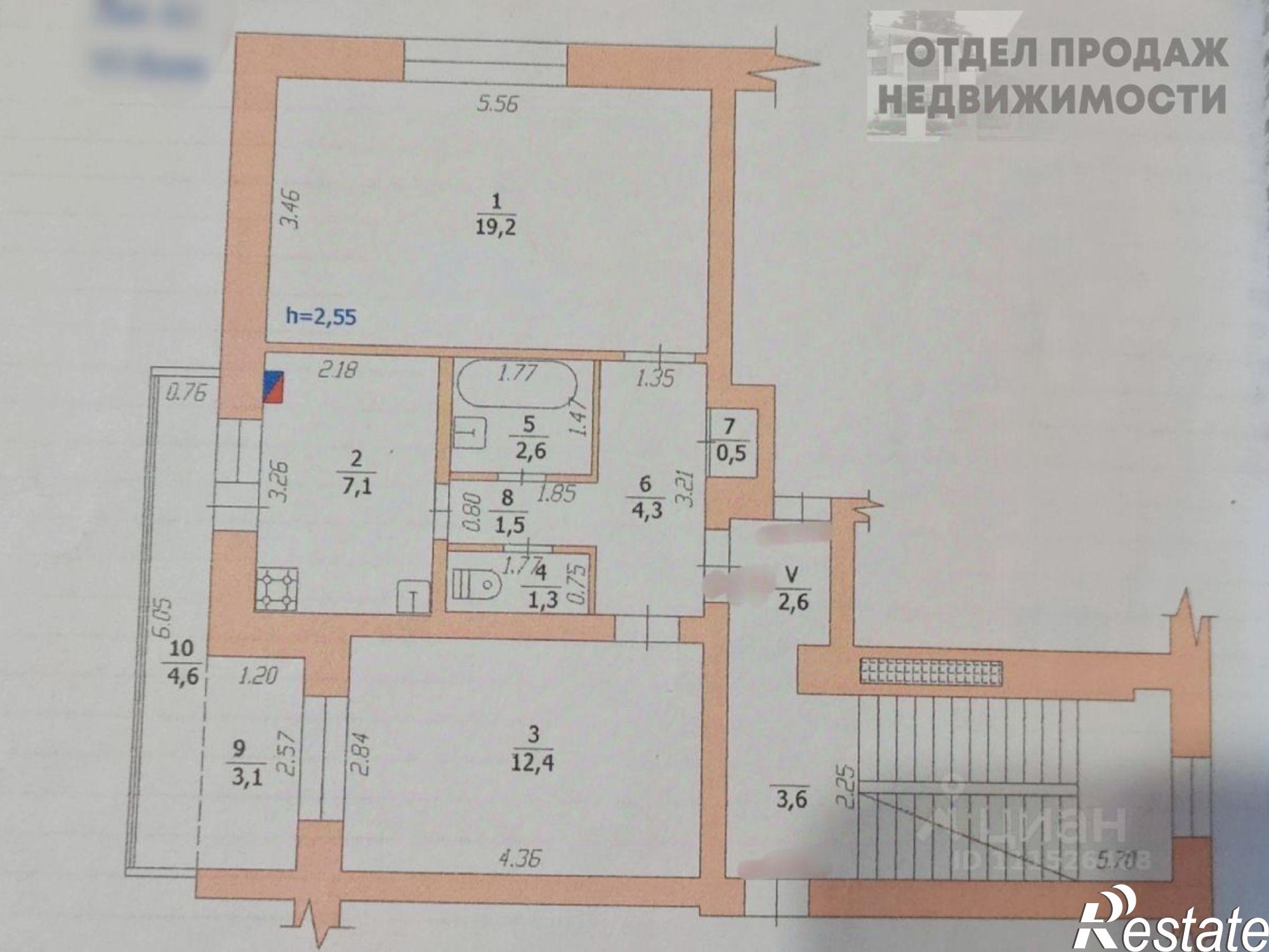 Купить квартиру за 5 700 000 рублей на улица Синёва, 36