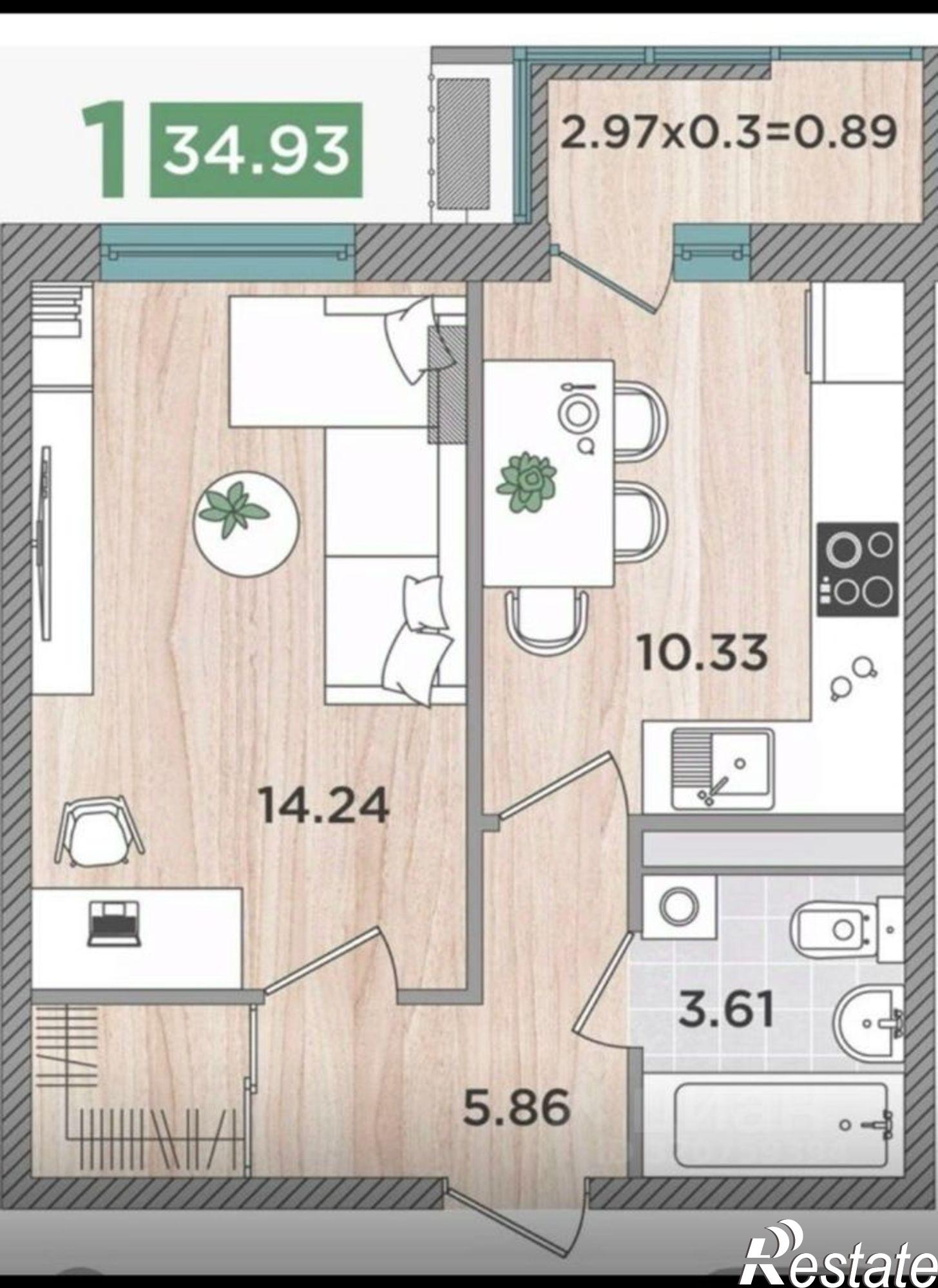 Купить квартиру за 4 100 000 рублей на Дальняя улица, 30