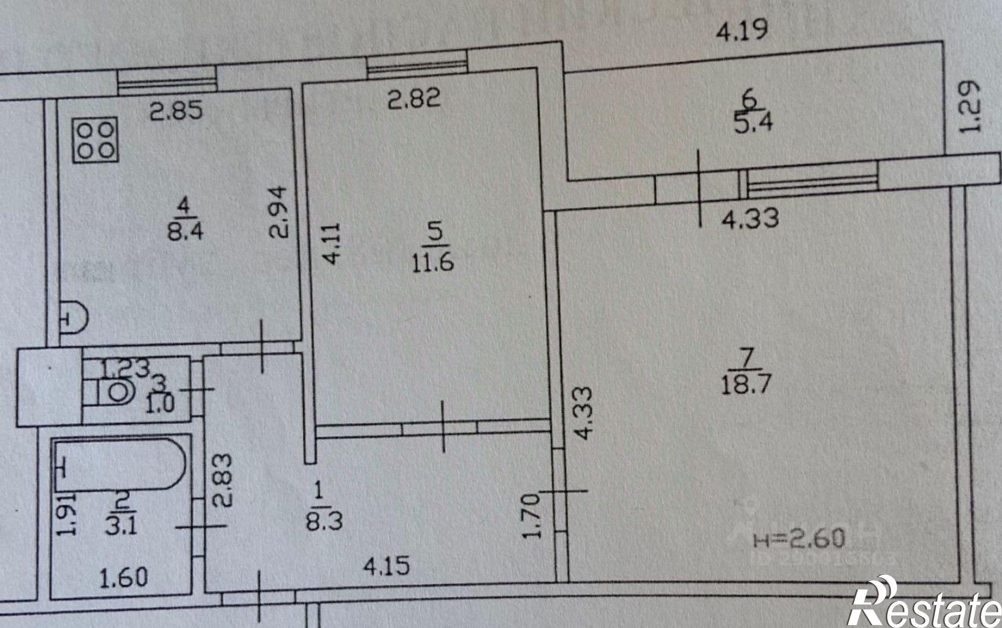 Купить квартиру за 2 600 000 рублей на переулок Дубравы, 8