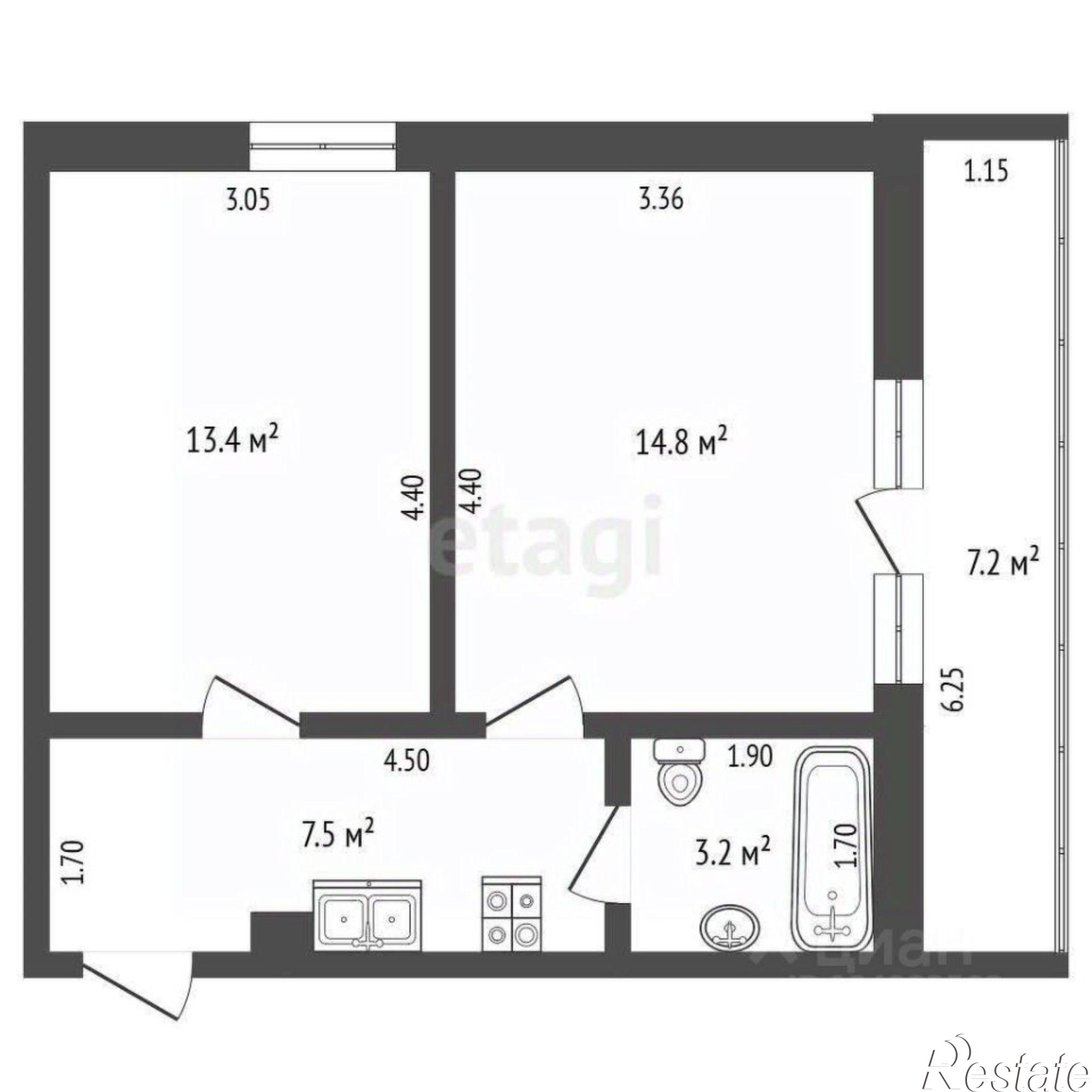 Купить квартиру за 4 680 000 рублей на Темрюкский район