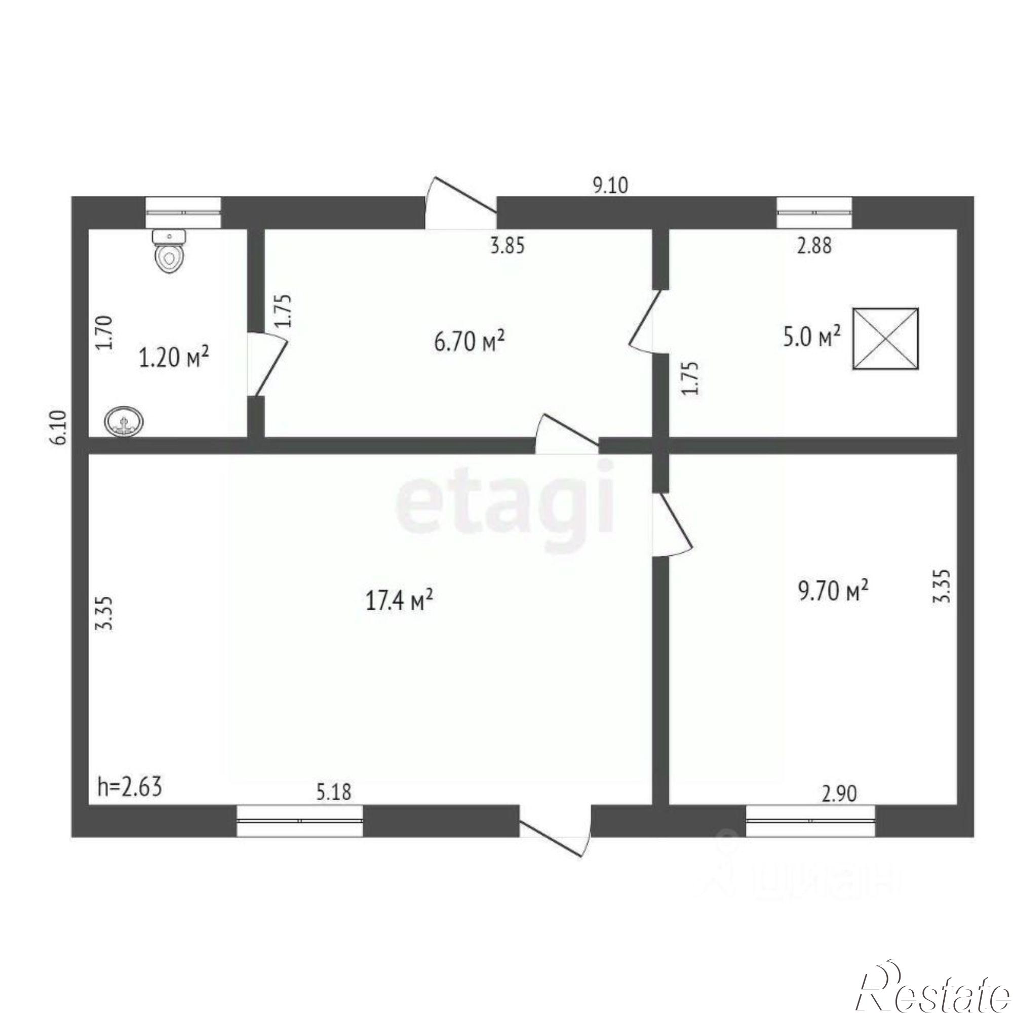 Купить торговое помещение за 2 800 000 рублей на ул Мирная, 9