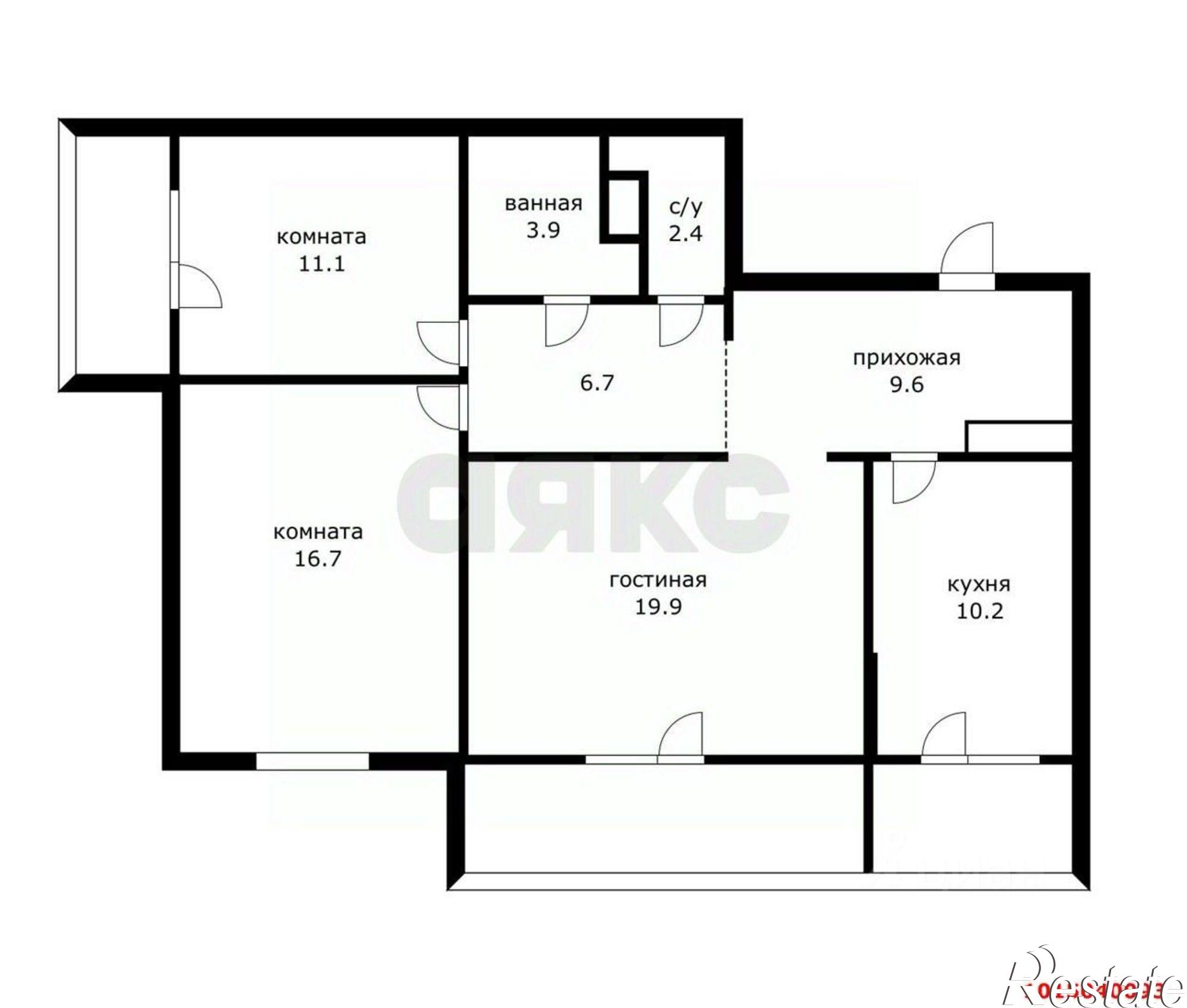 Купить квартиру за 9 300 000 рублей на Красная улица, 94