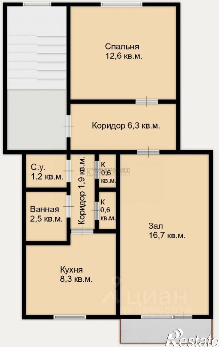 2-комн квартира Первомайская улица, 52,  д. 52