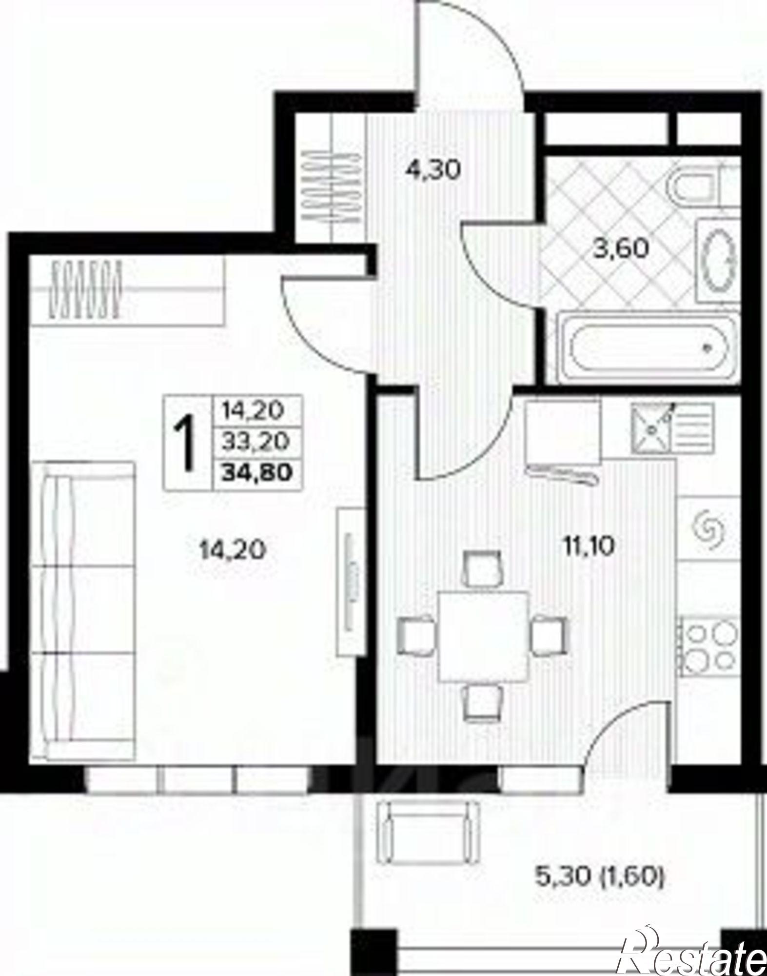 Купить квартиру за 9 636 120 рублей на муниципальный округ Анапа