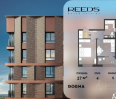 1-комн, 37 кв м, этаж 4/9 