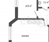 1-комн, 35кв м, этаж 3/4 Сочинская улица, 7