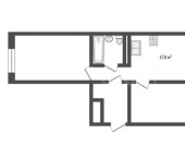 2-комн, 67кв м, этаж 1/5 Мирная улица, 9 к1