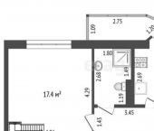 3-комн, 80кв м, этаж 8/8 ул Парковая, 52