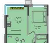 2-комн, 68 кв м, этаж 4/9 улица имени Генерала Брусилова, 5