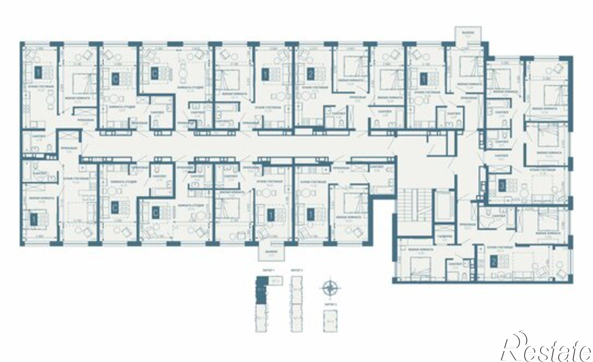 Купить квартиру за 13 041 500 рублей на Краснодар, микрорайон Молодёжный