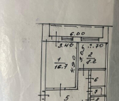 3-комн, 67кв м, этаж 5/5 Кавказский район, 1-й микрорайон, 17