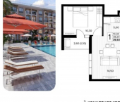 1-комн, 40 кв м, этаж 5/8 Мирная улица, 11 к8