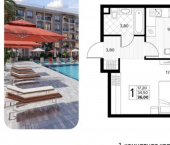 1-комн, 36 кв м, этаж 1/8 муниципальный округ Анапа, село Сукко, Мирная улица, 11к1