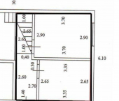 3-комн, 44кв м, этаж 1/2 Черноморская улица, 31