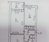 3-комн, 58кв м, этаж 4/5 Железнодорожная улица, 43