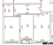 2-комн, 50кв м, этаж 1/3 улица Победы, 22/2