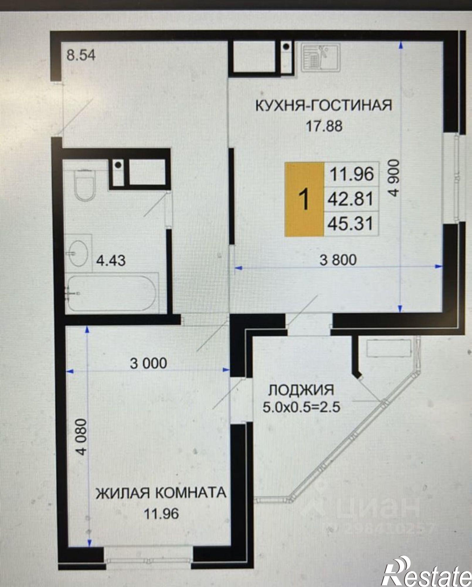 Купить квартиру за 6 500 000 рублей на Краснодар, микрорайон 2-я Площадка