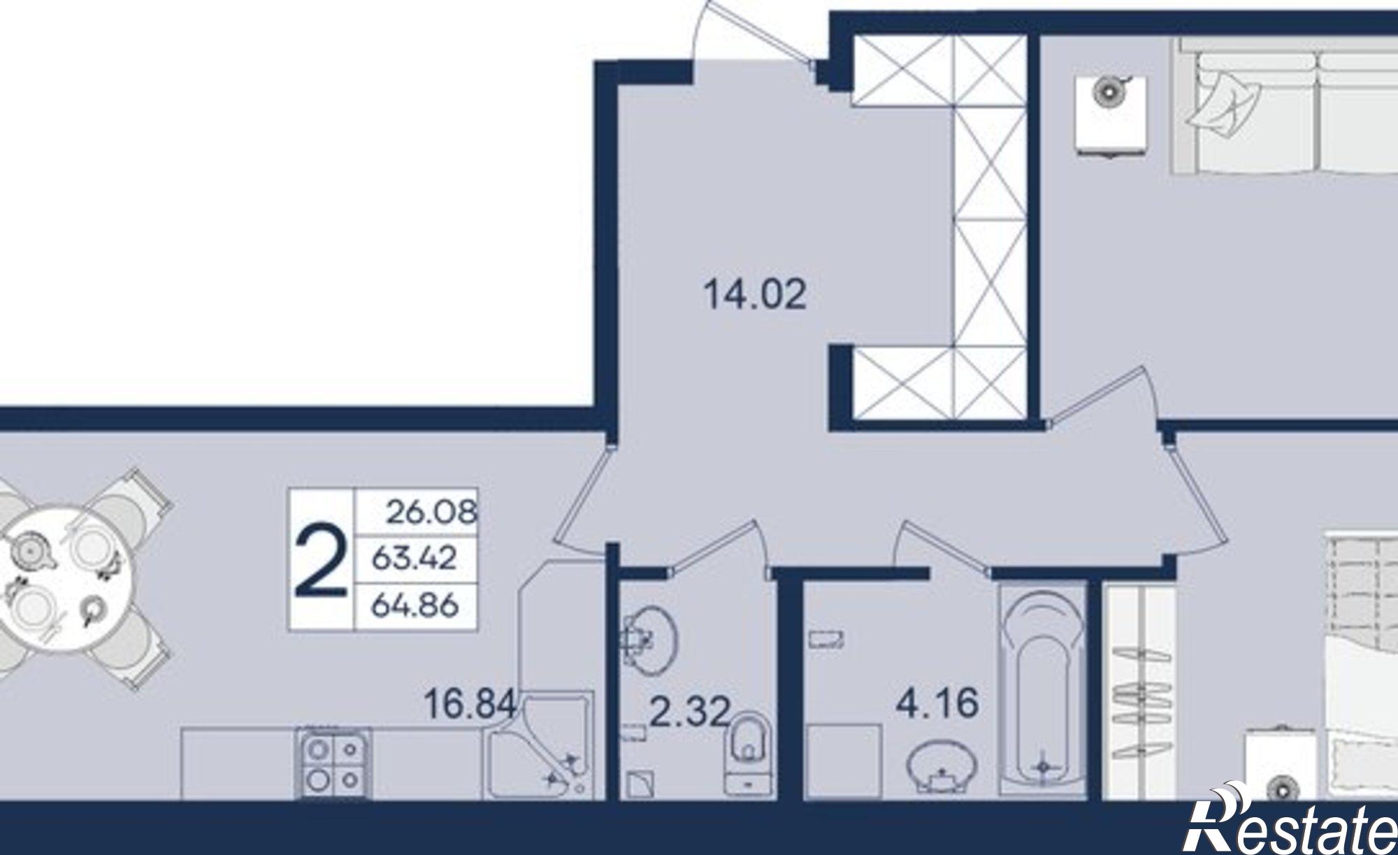 Купить квартиру за 10 572 200 рублей на Краснодар