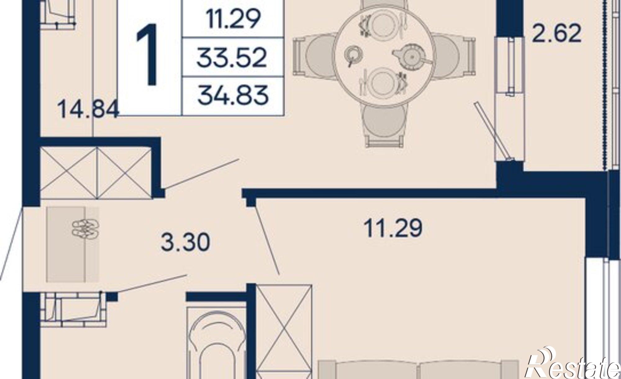 Купить квартиру за 6 687 360 рублей на Краснодар