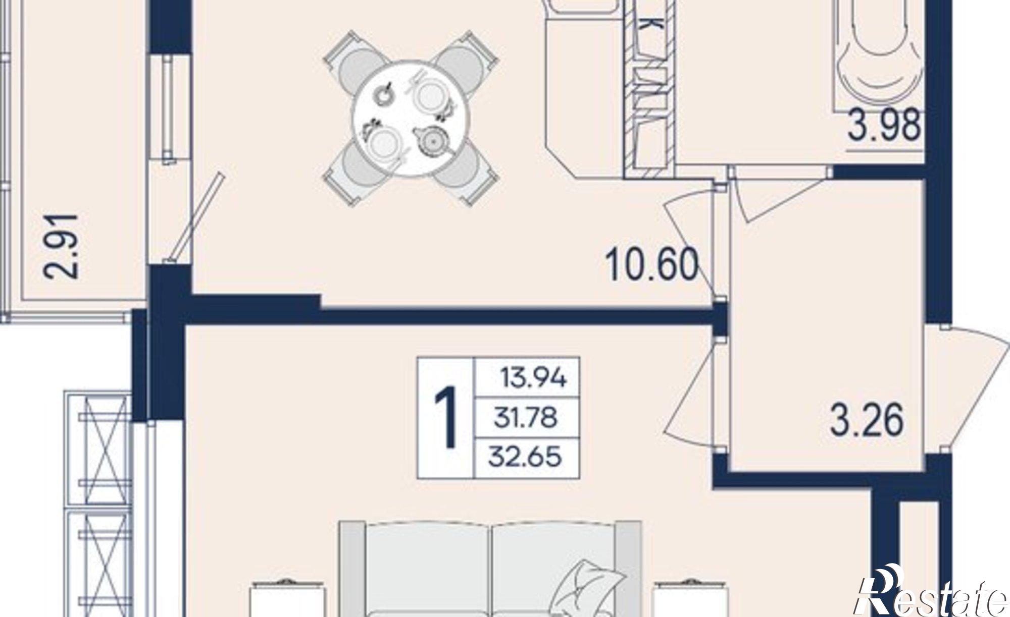 Купить квартиру за 6 268 800 рублей на Краснодар