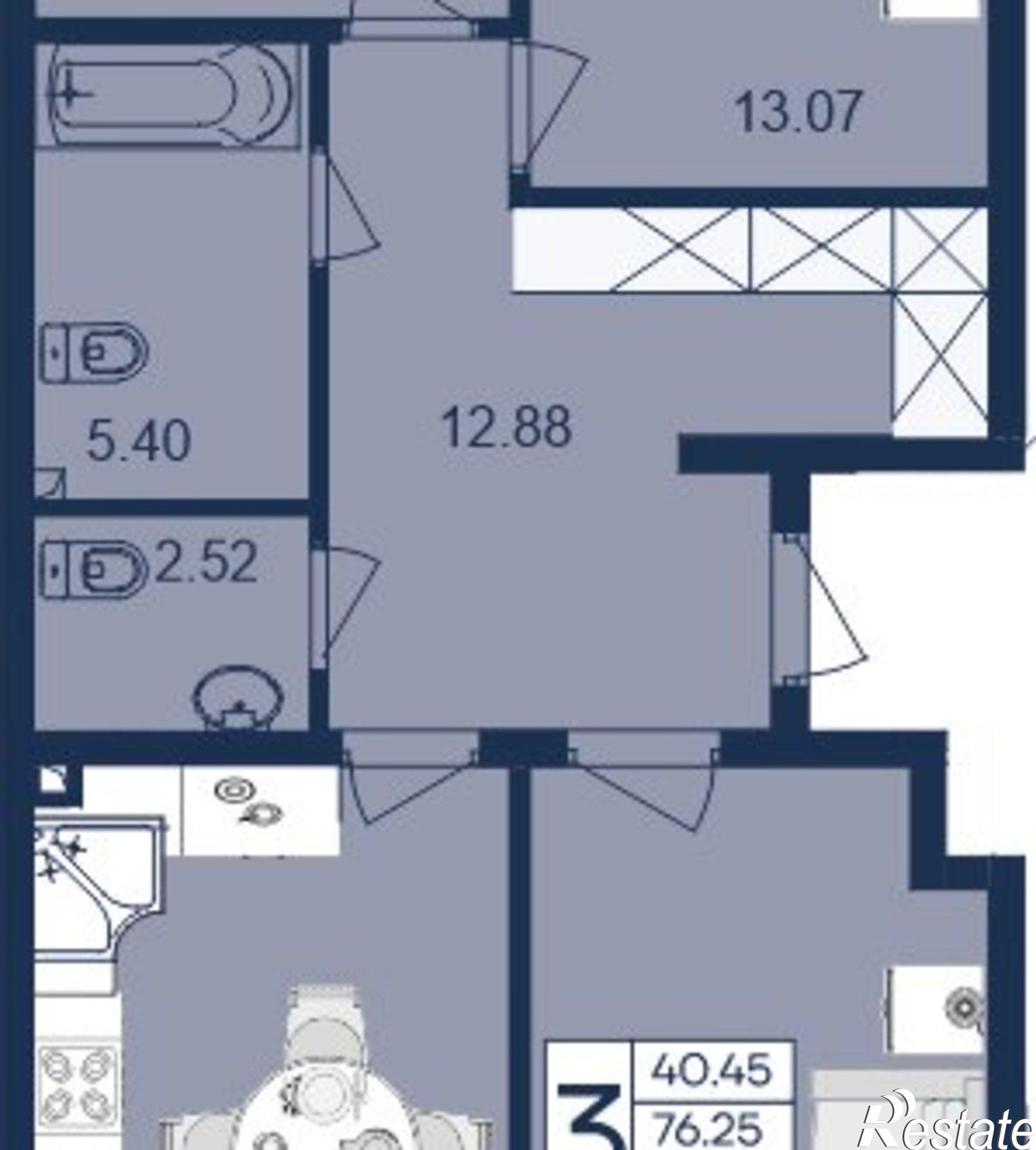 Купить квартиру за 12 297 800 рублей на Краснодар