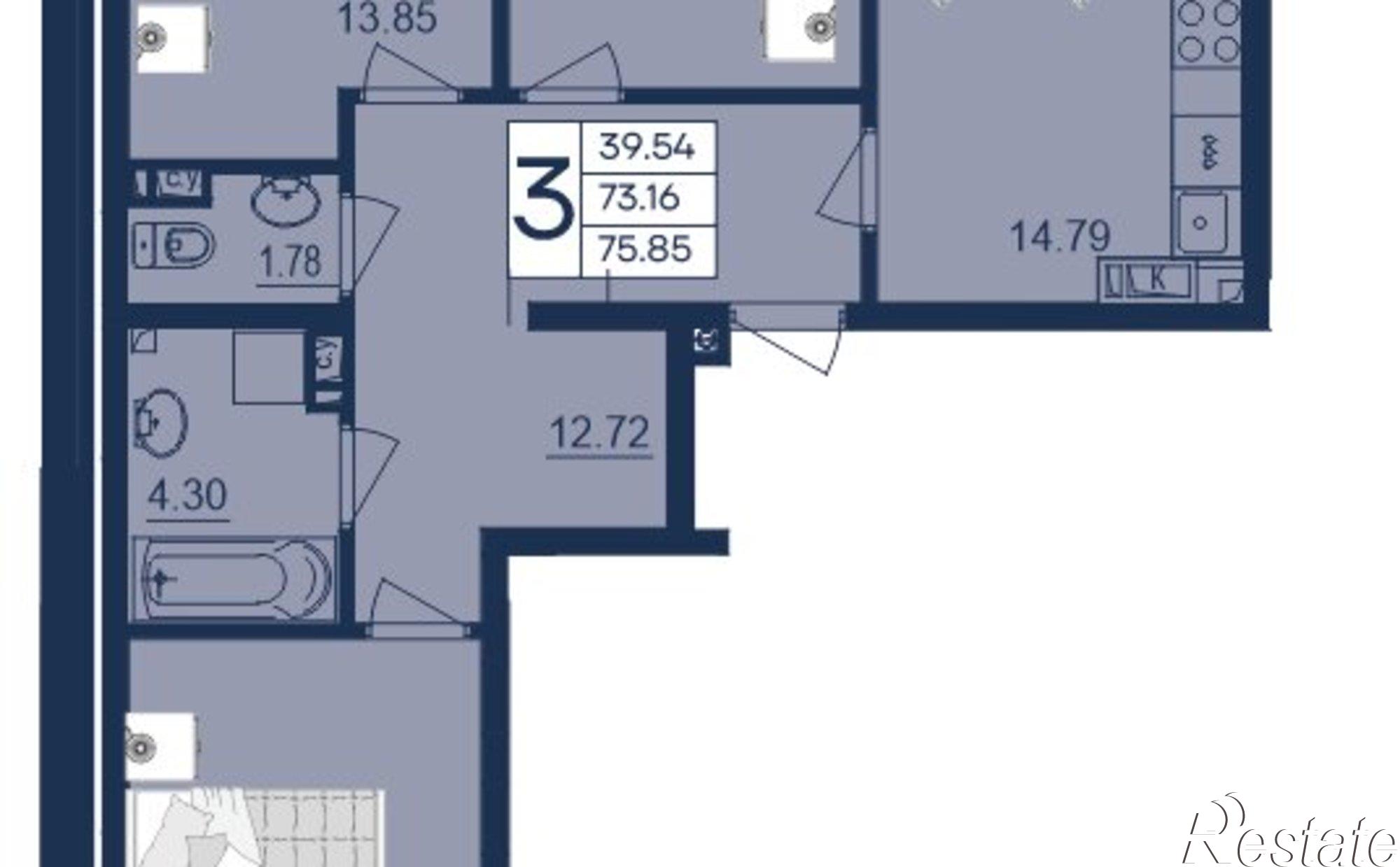 Купить квартиру за 11 908 400 рублей на Краснодар