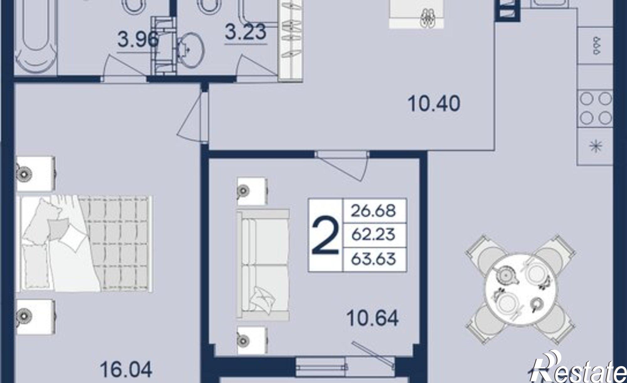 Купить квартиру за 10 371 700 рублей на Краснодар