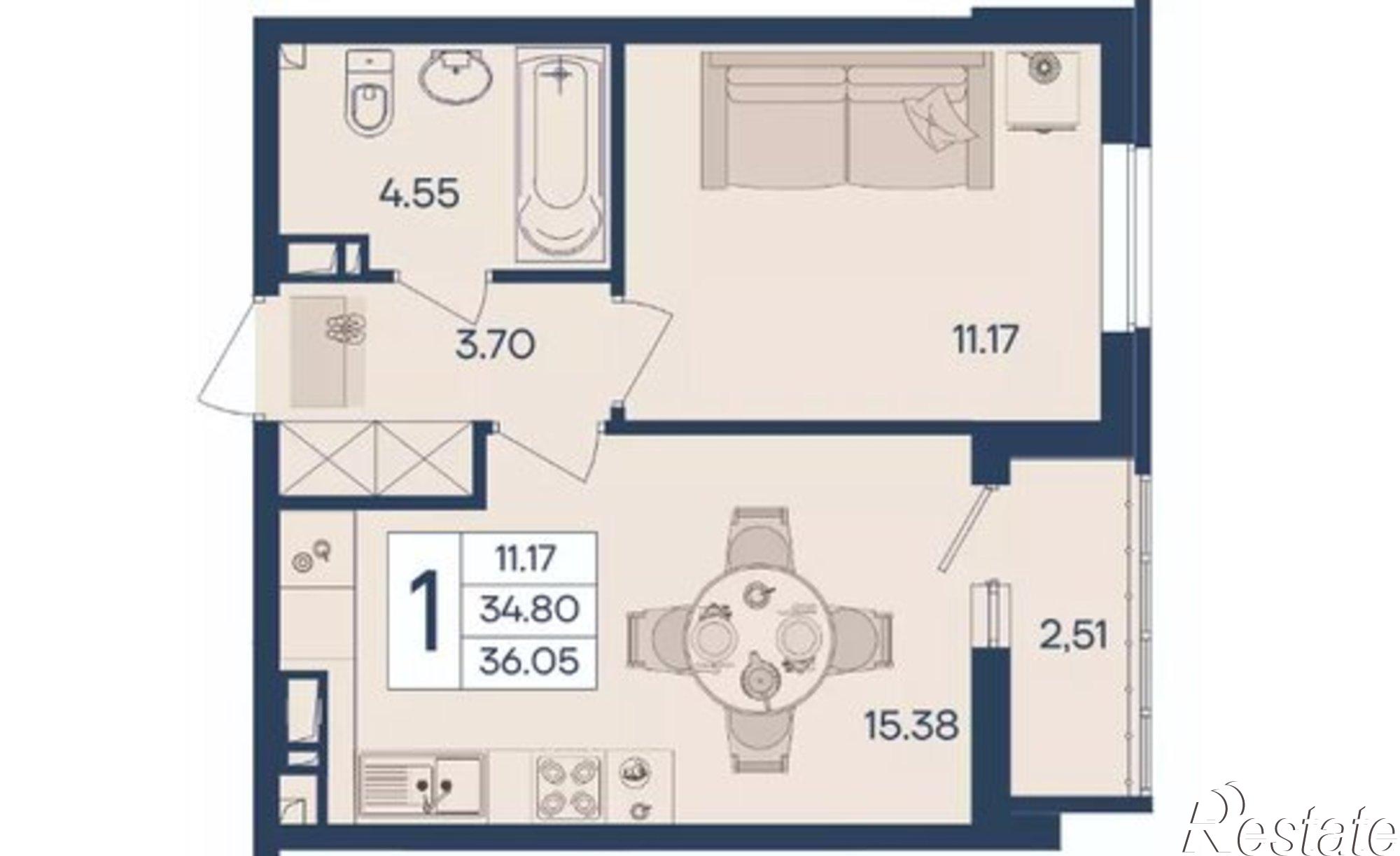 Купить квартиру за 3 600 000 рублей на Краснодар