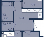3-комн, 78 кв м, этаж 2/18 Краснодар
