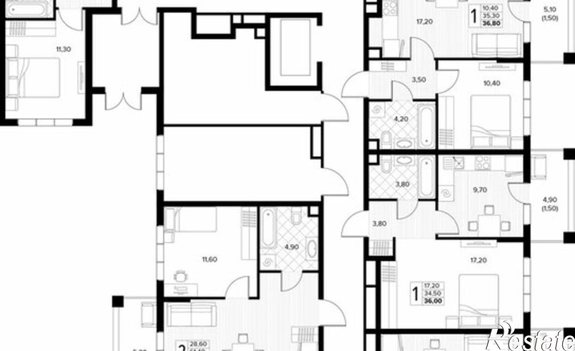 Купить квартиру за 11 216 200 рублей на Мирная улица, 11 к8