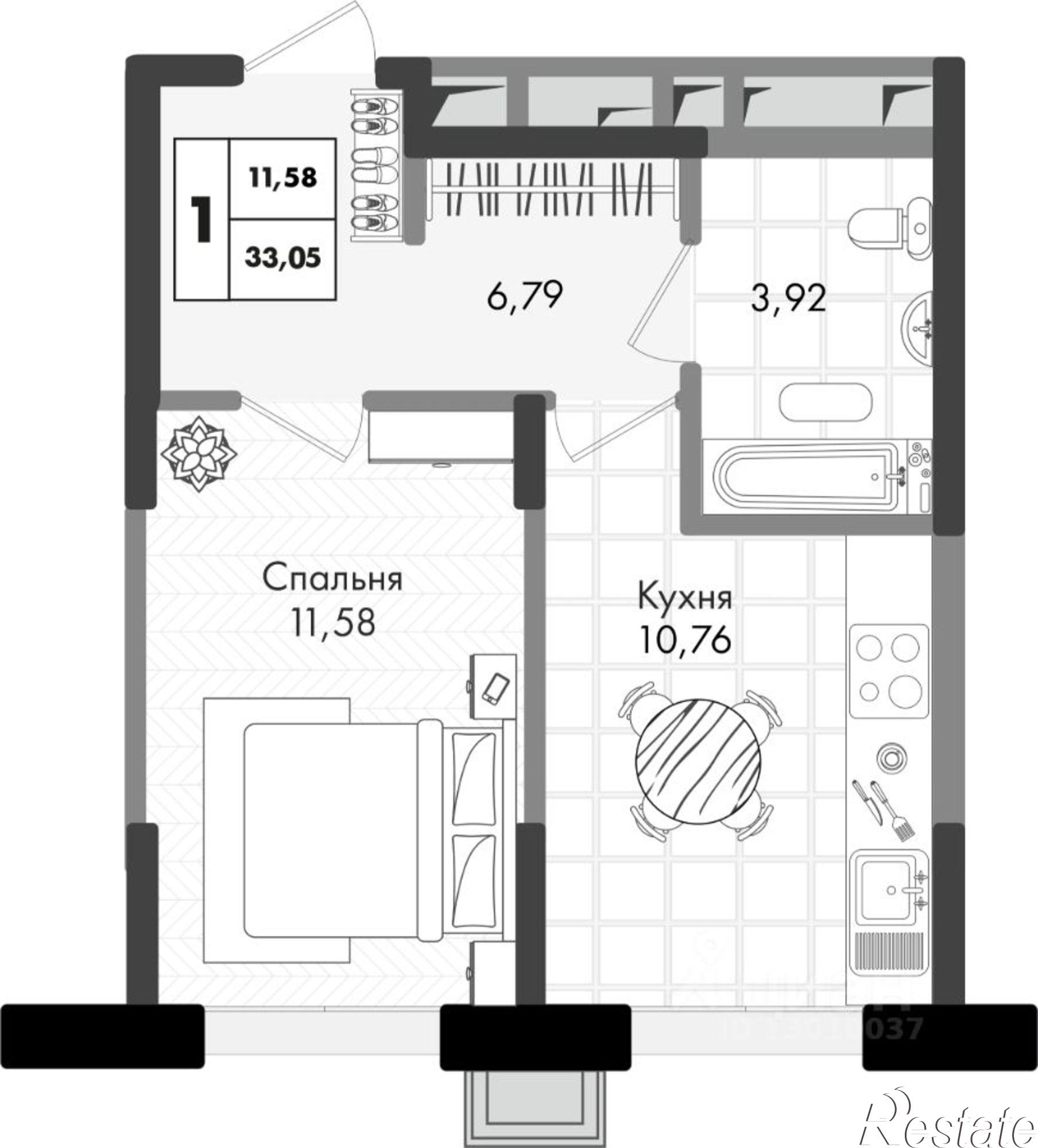 Купить квартиру за 5 237 570 рублей на улица имени Генерала Брусилова
