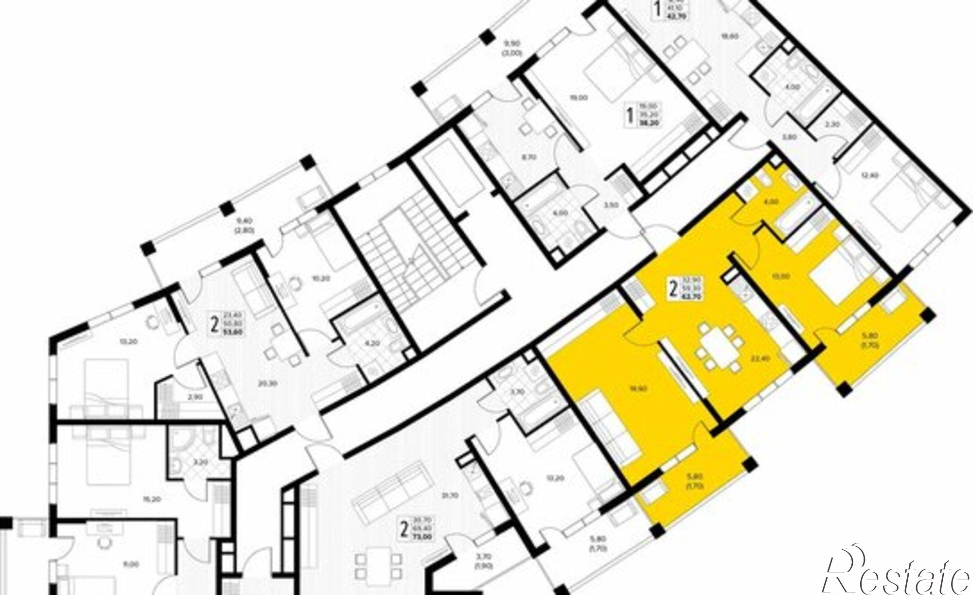 Купить квартиру за 14 640 400 рублей на Мирная улица, 11 к5