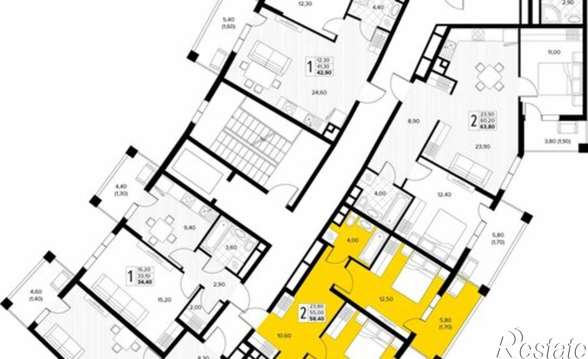 Купить квартиру за 13 636 400 рублей на Мирная улица, 11 к5