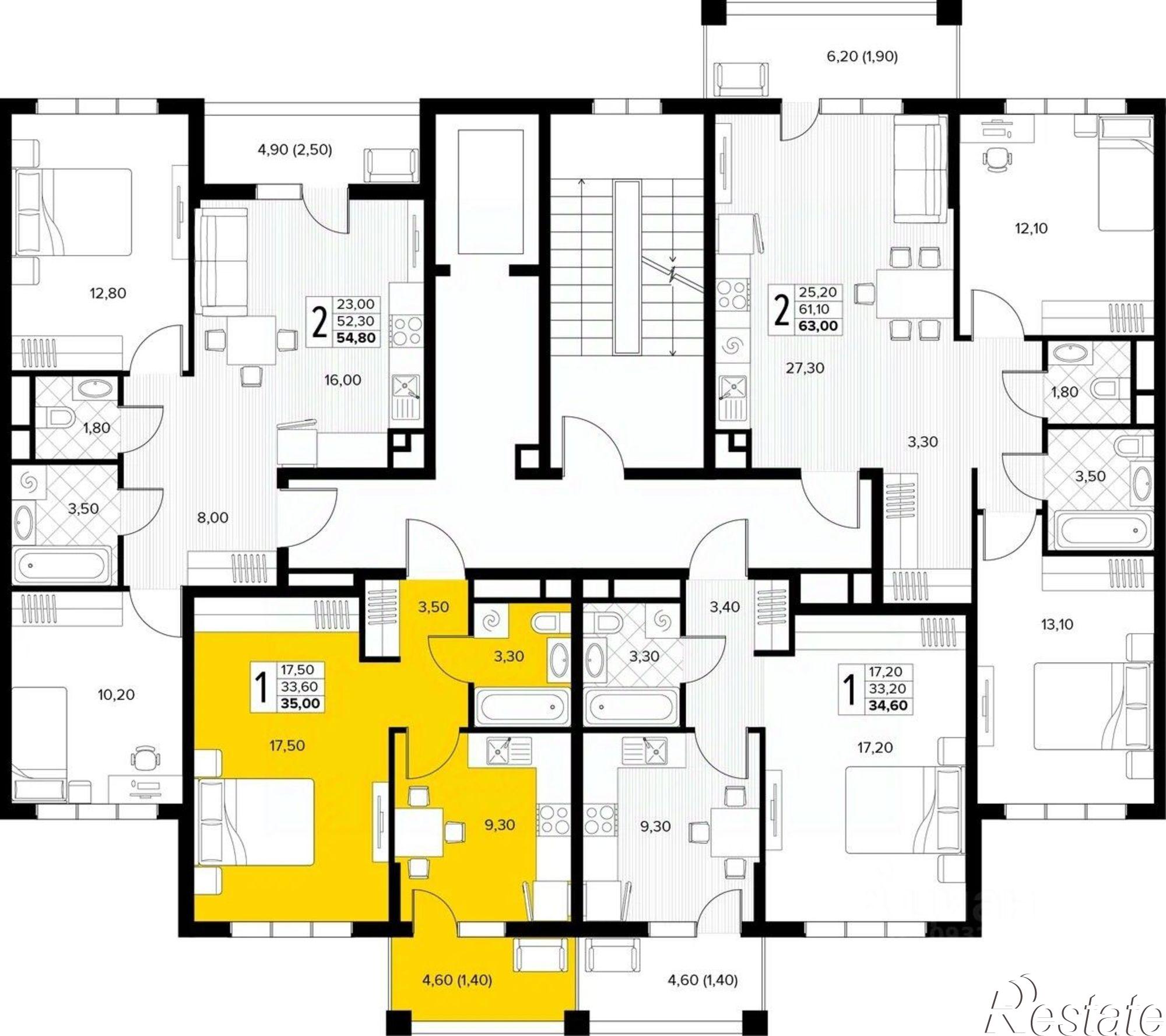 Купить квартиру за 9 744 000 рублей на муниципальный округ Анапа