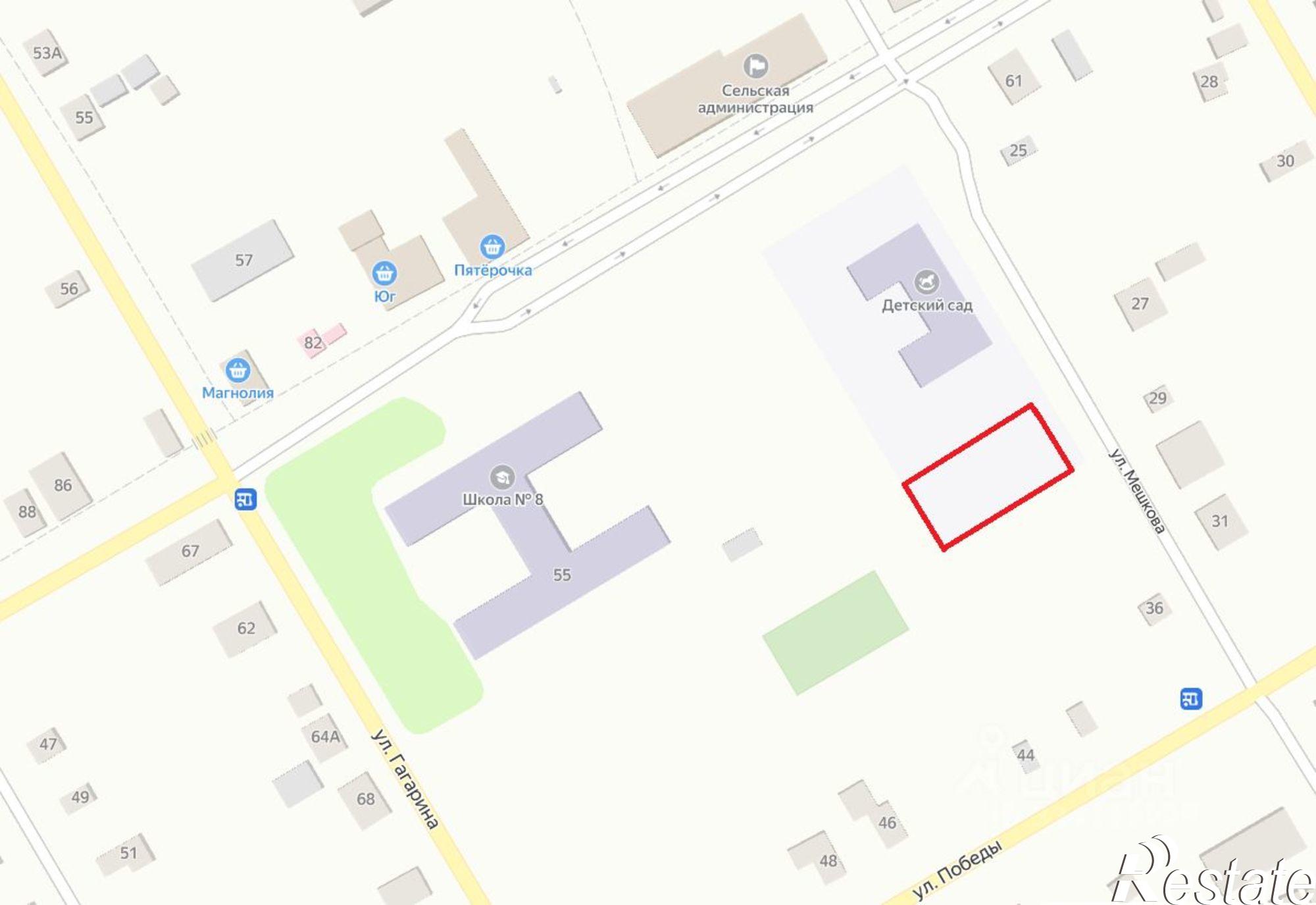 Купить землю, земельный участок за 250 000 рублей на ул Мешкова, 24