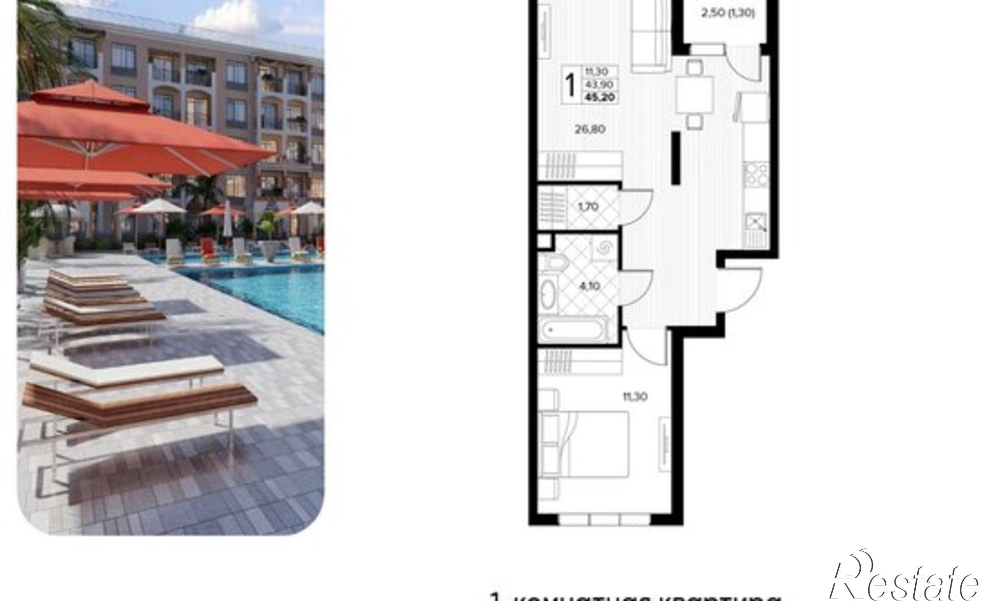 Купить квартиру за 12 154 300 рублей на муниципальный округ Анапа, село Сукко, Мирная улица, 11к1