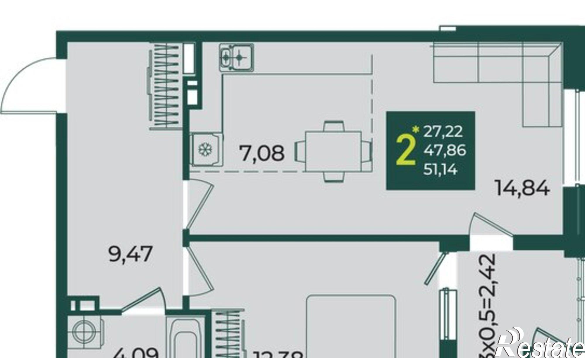 Купить квартиру за 6 443 640 рублей на Краснодар, микрорайон Образцово
