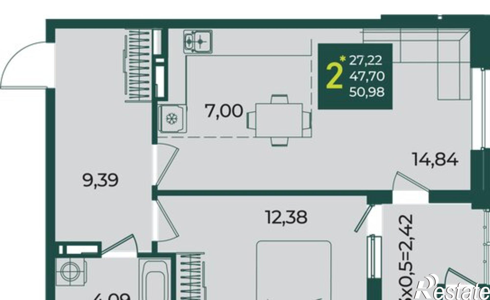 Купить квартиру за 6 423 480 рублей на Краснодар, микрорайон Образцово