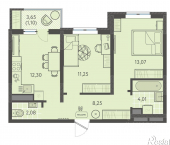 2-комн, 52 кв м, этаж 6/9 улица имени Виктора Анфиногенова, 12к3