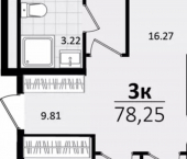 3-комн, 78 кв м, этаж 14/18 ул Сормовская, 1/3 1