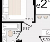 1-комн, 43 кв м, этаж 7/18 ул Сормовская, 1/3 1