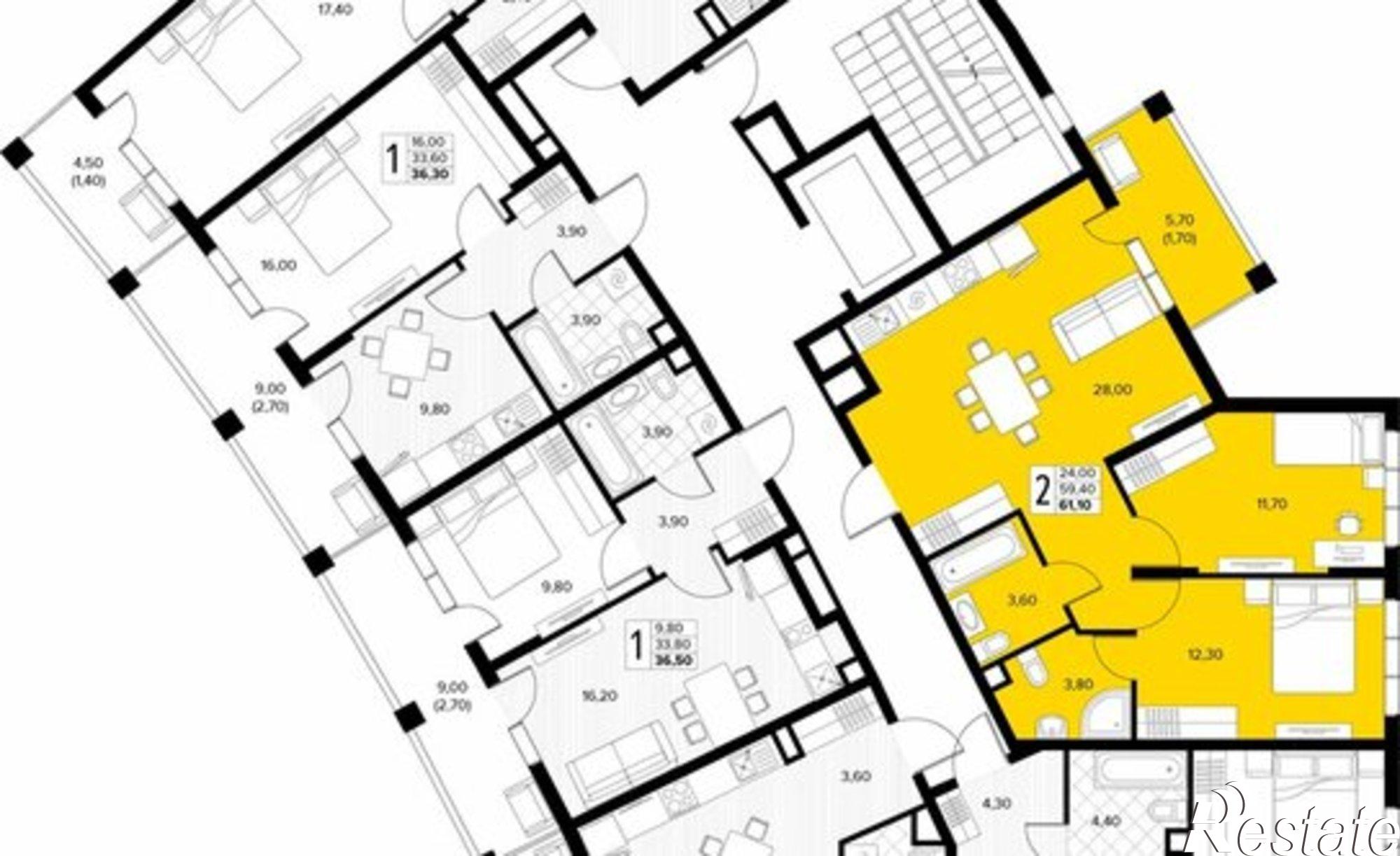 Купить квартиру за 14 266 800 рублей на Мирная улица, 11 к8