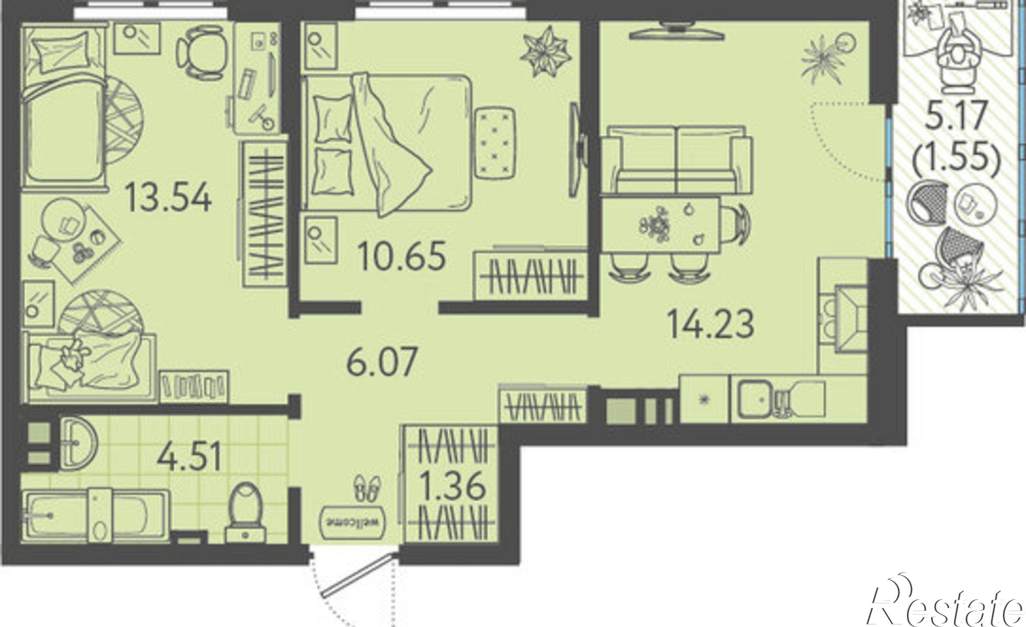 Купить квартиру за 7 832 070 рублей на Краснодар, улица Западный Обход