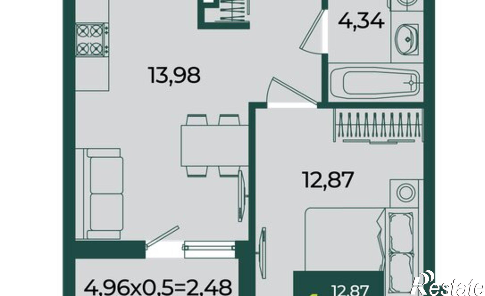Купить квартиру за 5 663 340 рублей на Краснодар, микрорайон Образцово